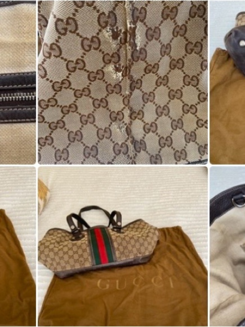 Gucci authentic vintage Canvas Tote with Leather Trim. - Picture 7 of 7